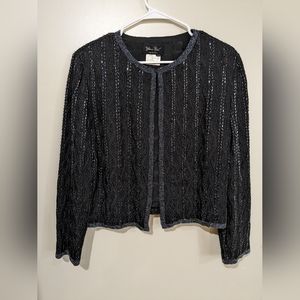 100% Silk Jacket, Embroidered and Beaded